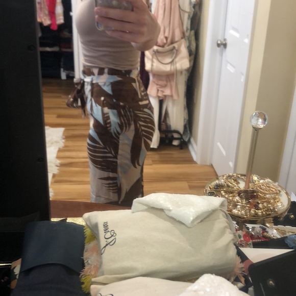 COPY - DRA Los Angeles Anthropologie Tropical Palm Print Pant Hawaii Wide Leg - Picture 4 of 12